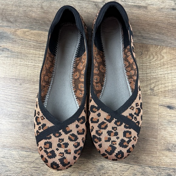 Clarks Falts Womens Size 10 Ballet Animal Print Cloudsteppers CushionSoft Shoes - Picture 8 of 9